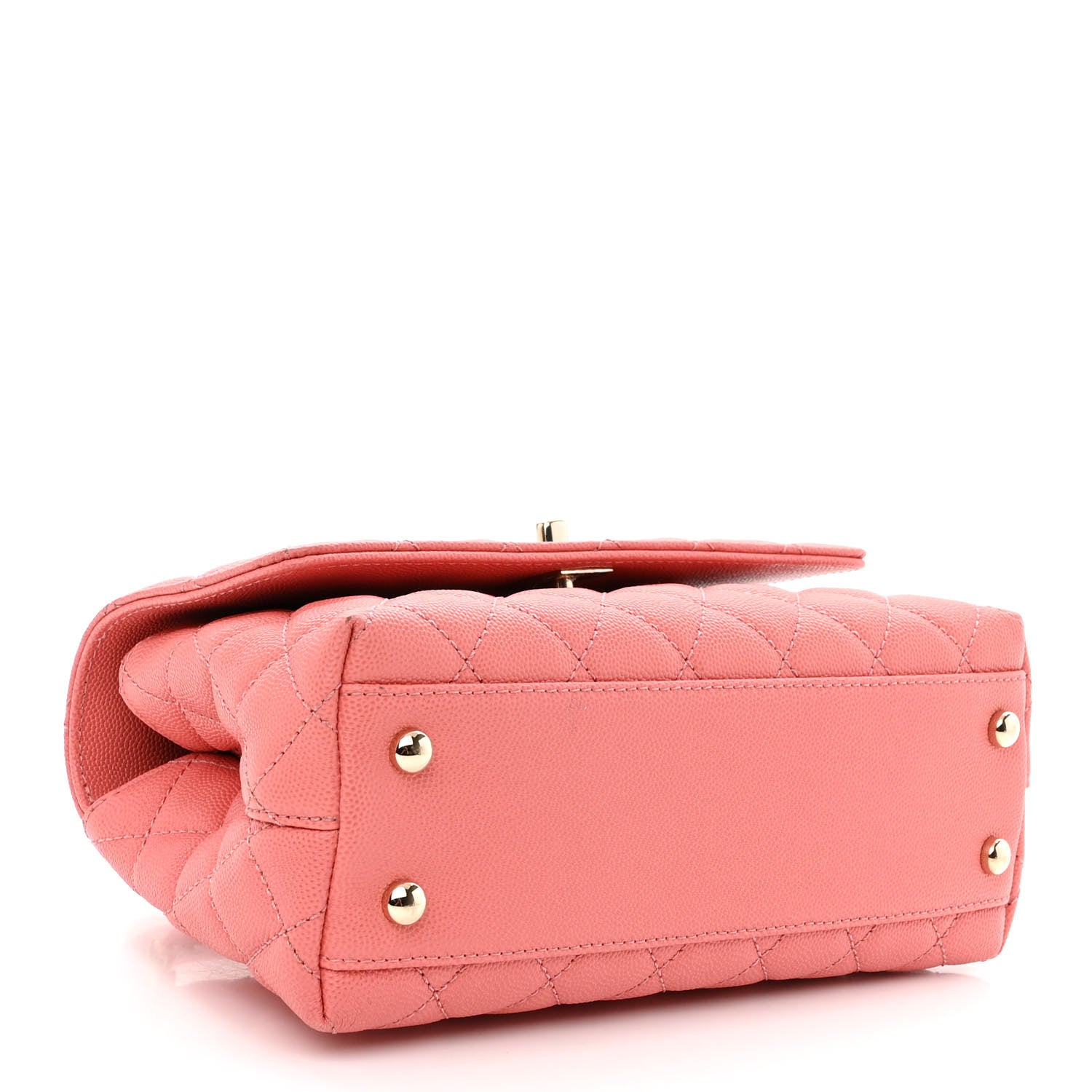 Chanel Caviar Quilted Mini Coco Handle Flap Pink 4 of 11