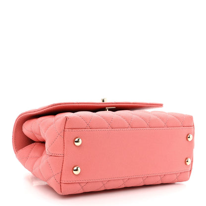 Chanel Caviar Quilted Mini Coco Handle Flap Pink 4 of 11