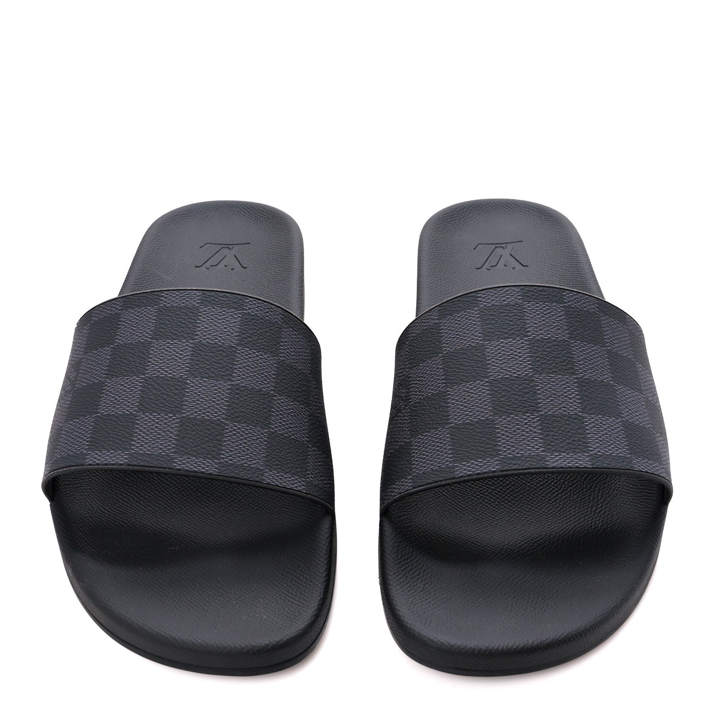 Rubber Damier Mens Waterfront Mules 11 Black