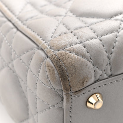 Christian Dior Metallic Lambskin Cannage Mini Lady Dior Grey 11 of 13