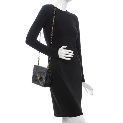 Chanel Lambskin Quilted Mini Square Flap Black 2 of 7