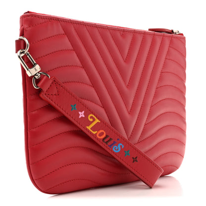 Louis Vuitton Calfskin New Wave Zipped Pochette Ecarlate 3 of 12