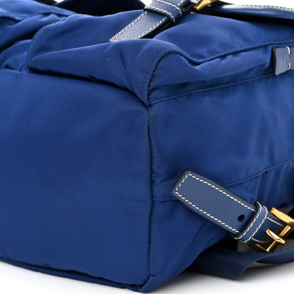 Prada Tessuto Nylon Saffiano Vela Backpack Bleuette 9 of 9