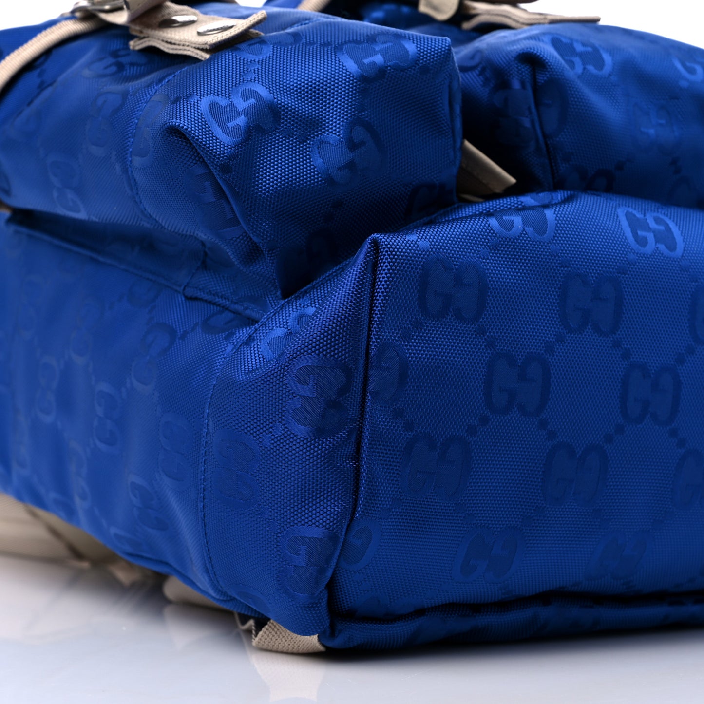 Econyl Nylon Monogram Off The Grid Utility Pocket Backpack Orient Blue New Plaster