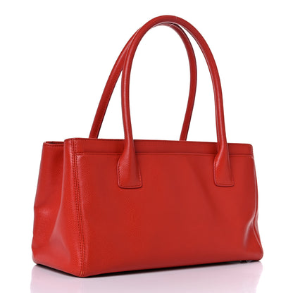 Chanel Calfskin Small Cerf Shopper Tote Red 3 of 21