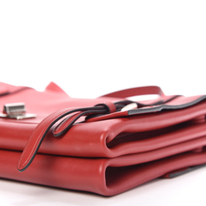 Prada Lux Calf Flap Crossbody Fuoco 7 of 13
