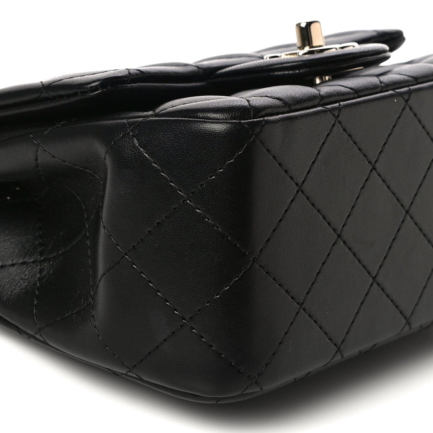 Chanel Lambskin Quilted Mini Square Flap Black 9 of 17