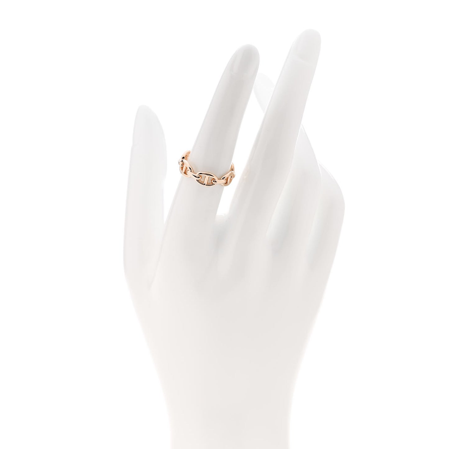 18K Rose Gold PM Chaine d'Ancre Enchainee Ring 53 6.5