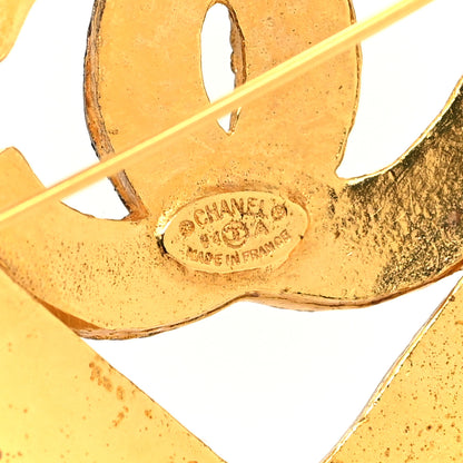 Chanel CC Square Brooch Gold 3 of 3