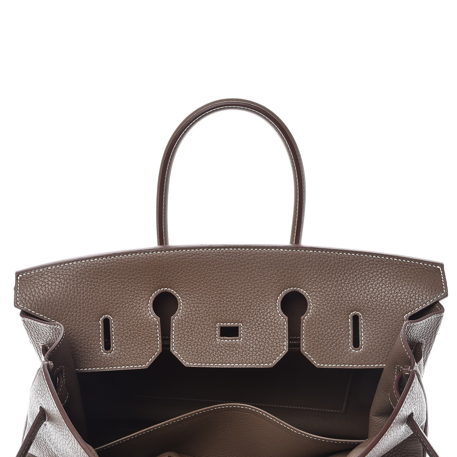 Hermes Taurillon Clemence Birkin 35 Etoupe 8 of 36