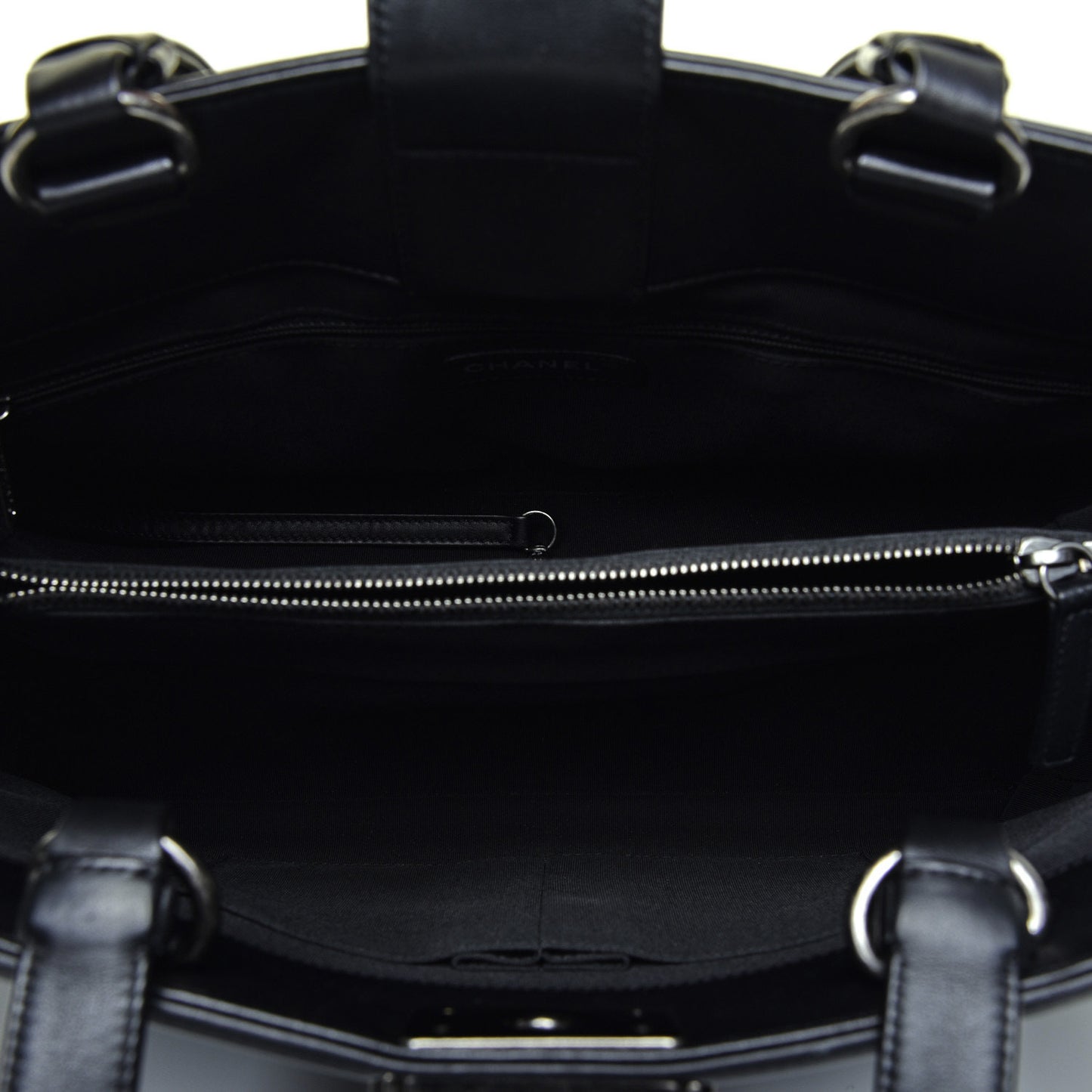 Calfskin Quilted Boy Shopping Tote Black