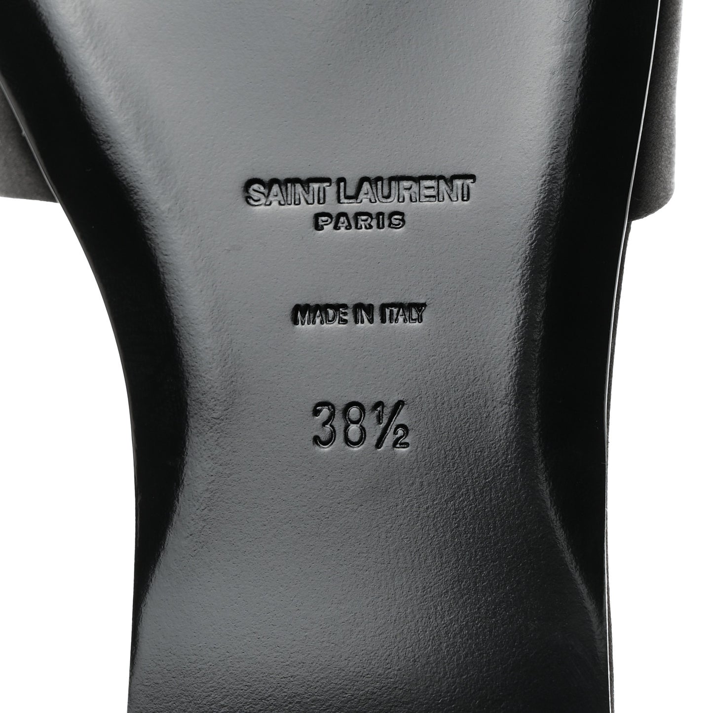 Grosgrain Carlyle Leopard Slide Sandals 38.5 Black