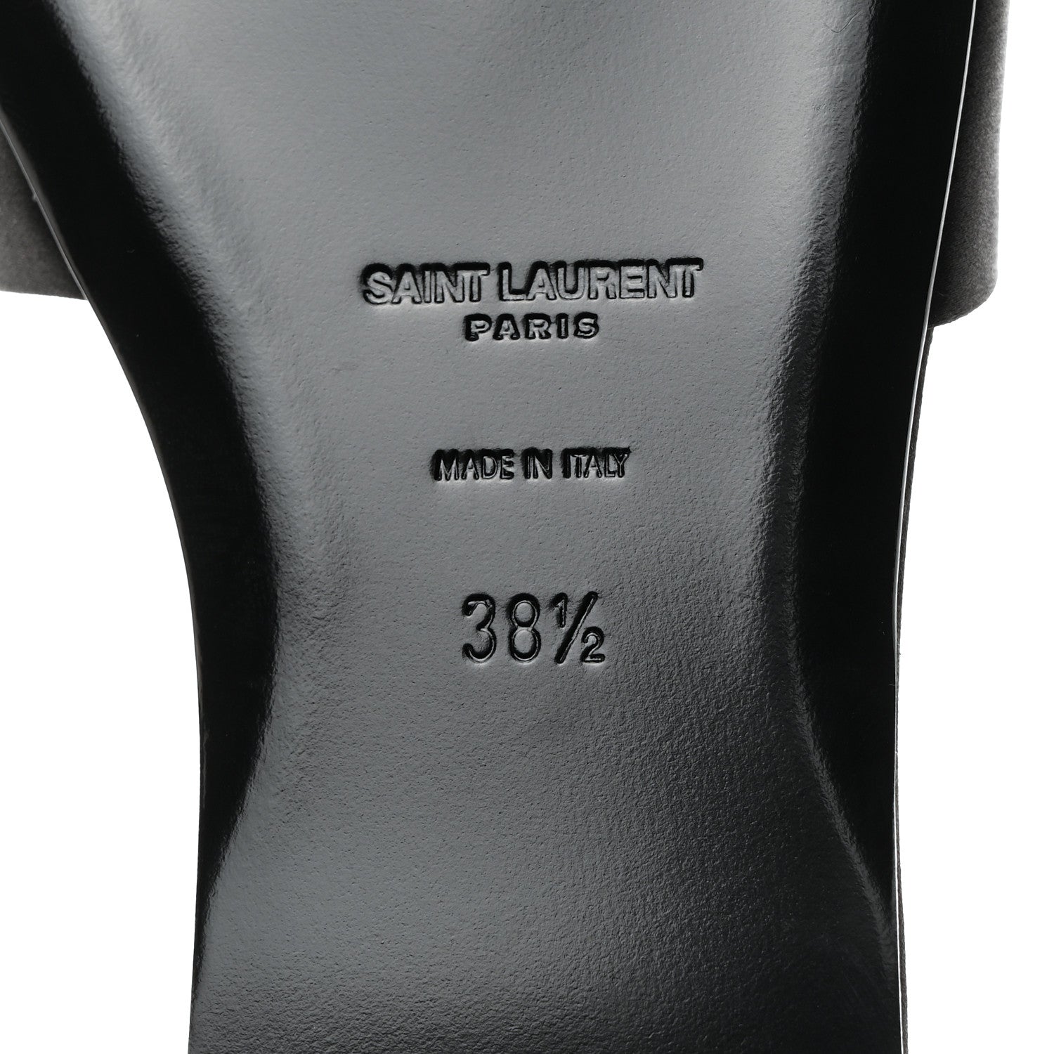 Saint Laurent Grosgrain Carlyle Leopard Slide Sandals 38.5 Black 8 of 9