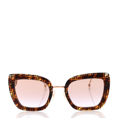 Fendi Acetate Metal F is Fendi FF Square Cat Eye Sunglasses FF 0408/S Havana 2 of 7