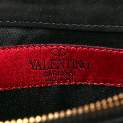 Valentino Garavani Patent Rockstud Wallet On Chain Black 6 of 12