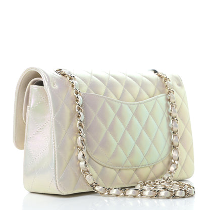 Chanel Iridescent Lambskin Quilted Medium Double Flap Ivory 3 of 11