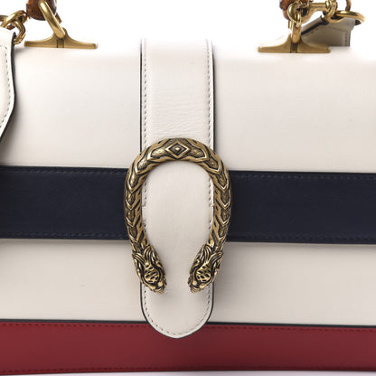 Gucci Calfskin Bamboo Web Medium Dionysus Top Handle Bag White Blue Hibiscus Red 14 of 14