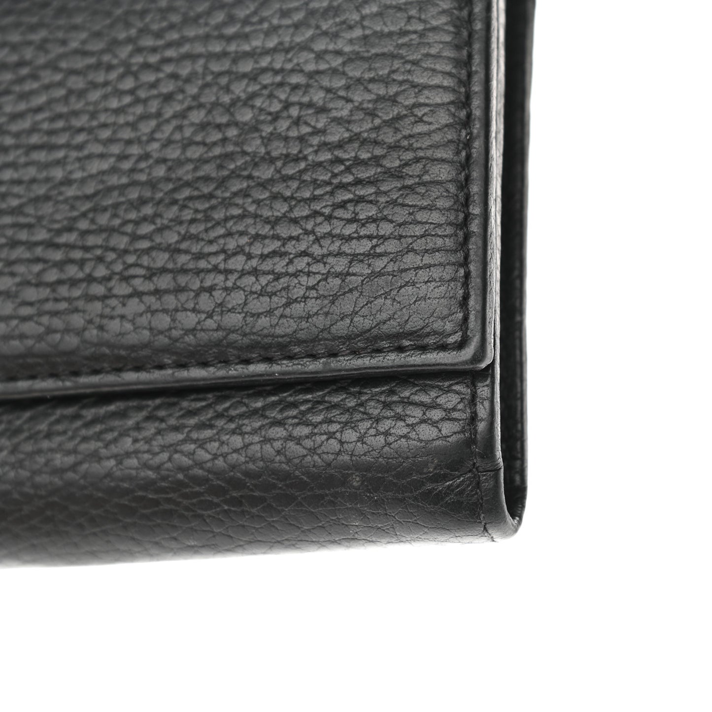Calfskin Petite GG Marmont Wallet Chain Bag Black