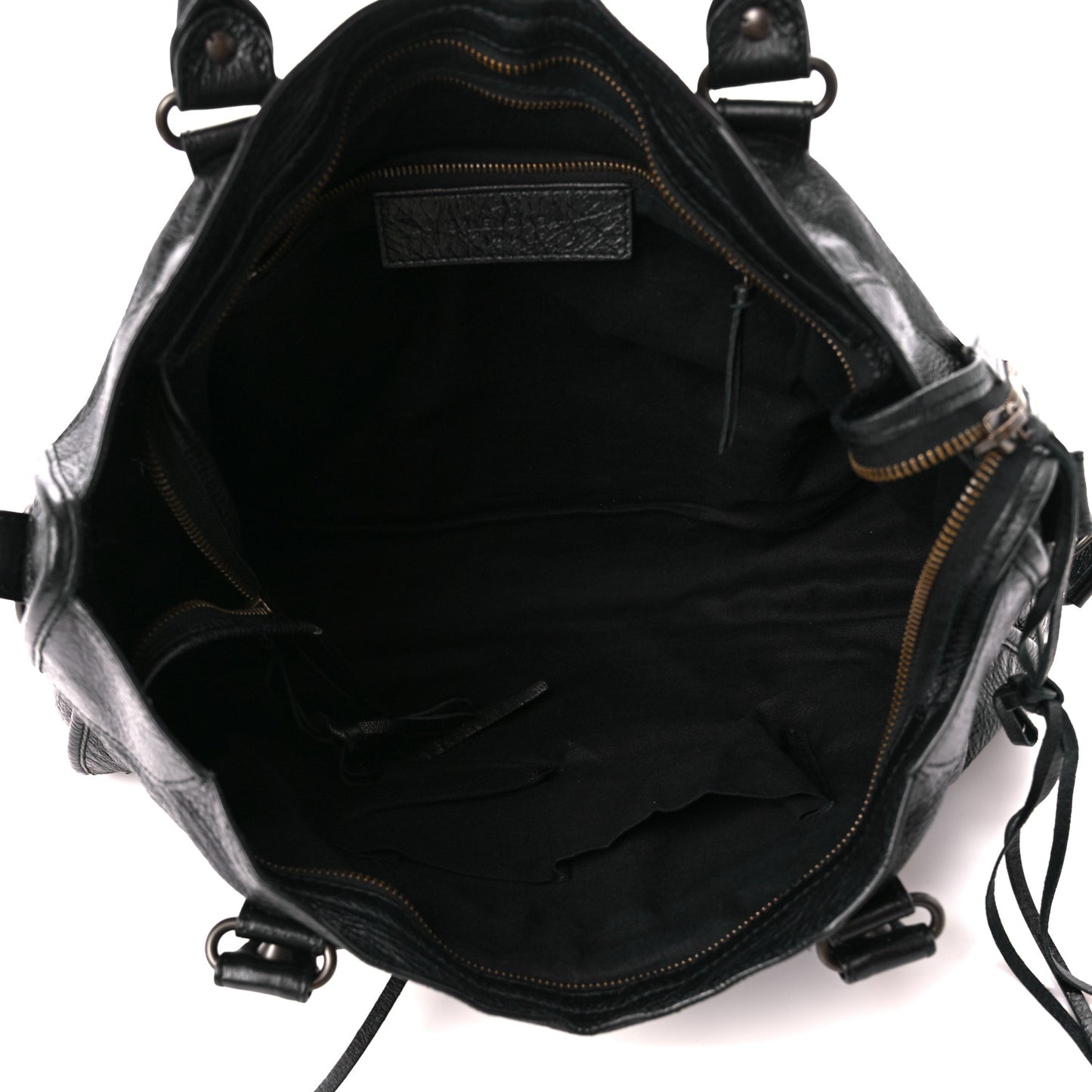 Agneau Arena Graffiti Short Strap Classic Hardware City Black White
