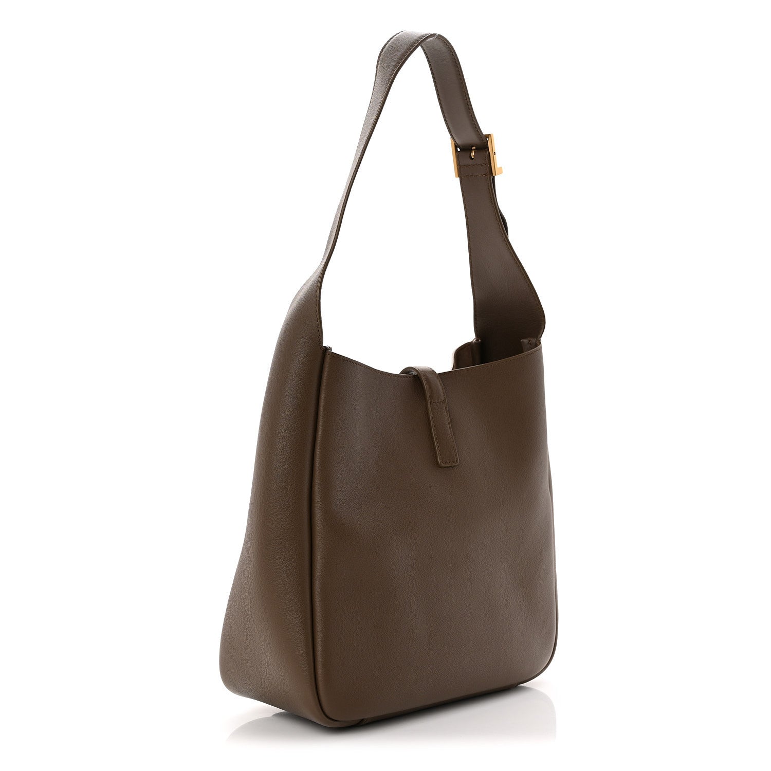 Saint Laurent Smooth Calfskin Small Le 5 A 7 Soft Hobo New Pecan Brown 3 of 10