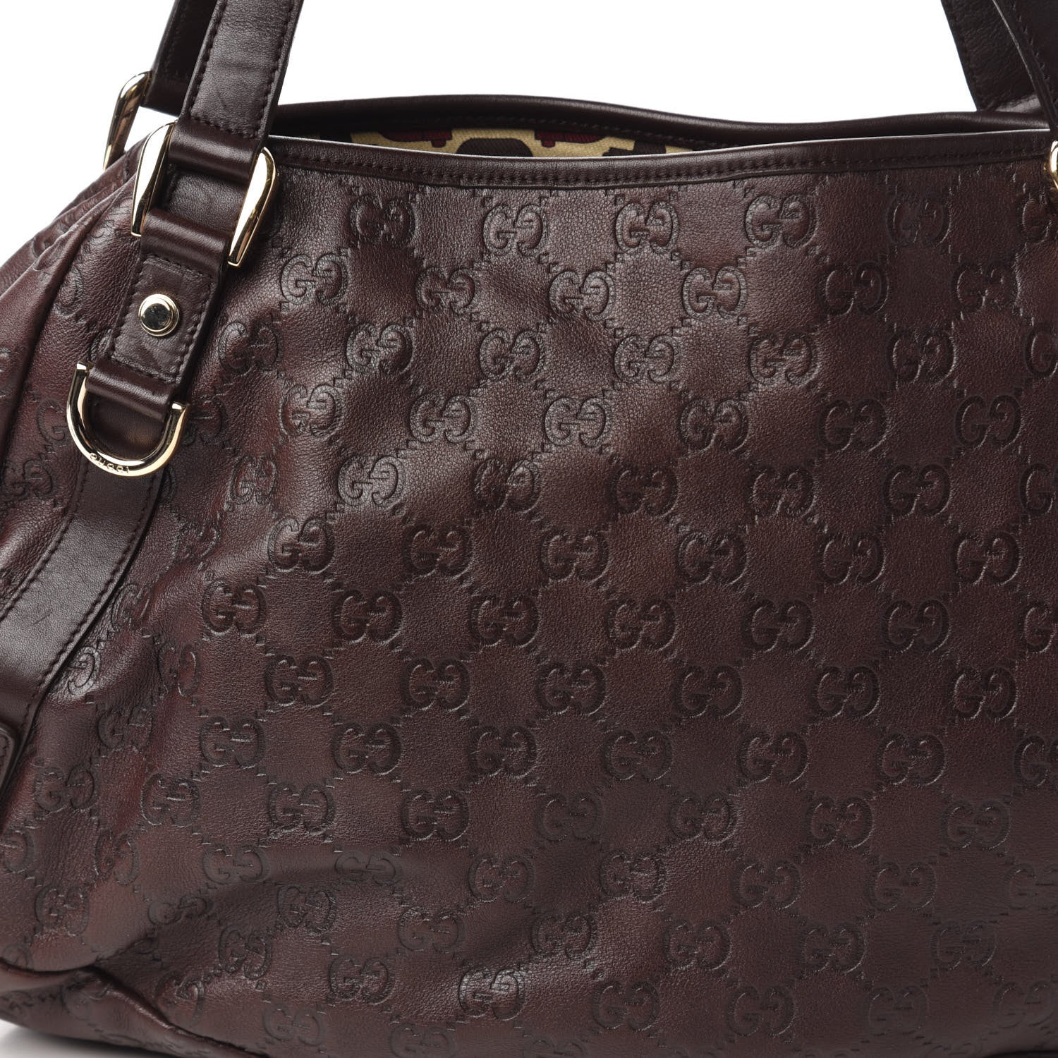 Gucci Guccissima Medium Abbey Shoulder Bag Chocolate 10 of 10
