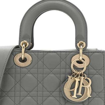 Christian Dior Lambskin Cannage Small My ABCDior Lady Dior Grey 8 of 10