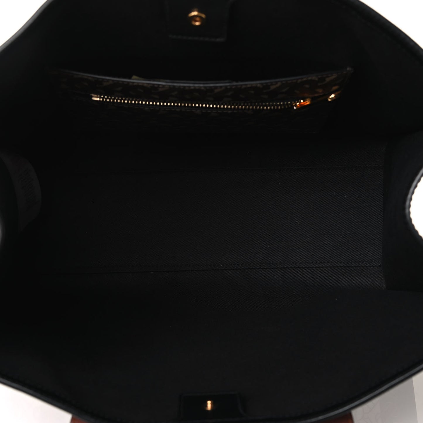 E-Canvas Monogram Stripe Book Tote Bridle Brown