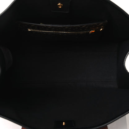 Burberry E-Canvas Monogram Stripe Book Tote Bridle Brown 4 of 4