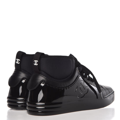 Chanel Patent Calfskin CC Short Boots 35.5 Black 4 of 9