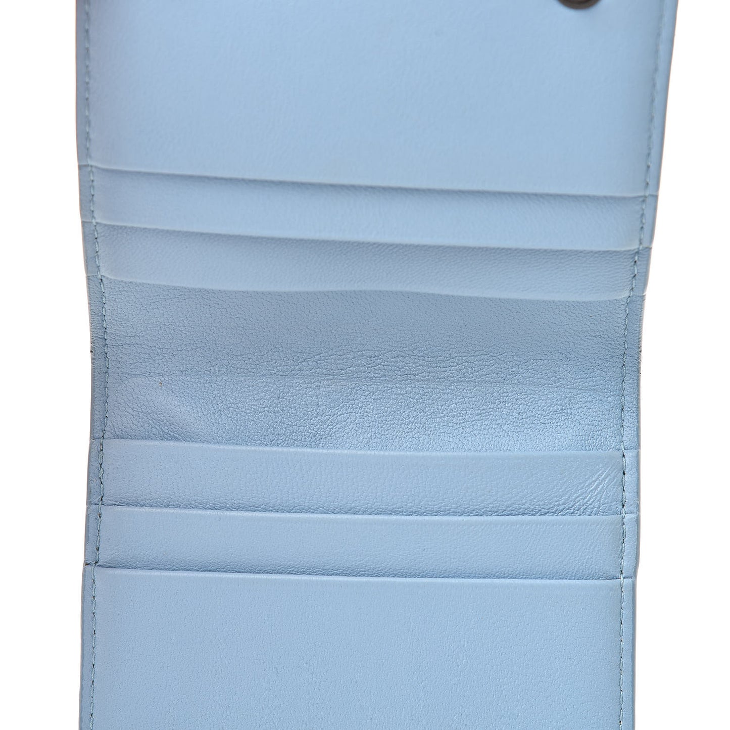 Nappa Intrecciato Card Holder Light Blue