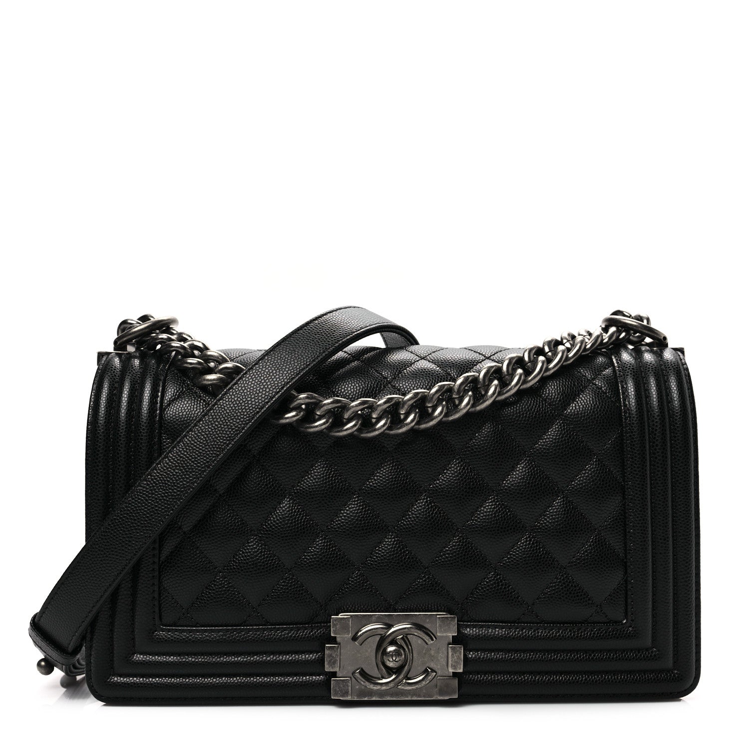 Chanel Caviar Quilted Medium Boy Flap Black 1 of 8