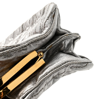 Miu Miu Metallic Matelasse Lux Mini Crossbody Tote Cromo 14 of 14