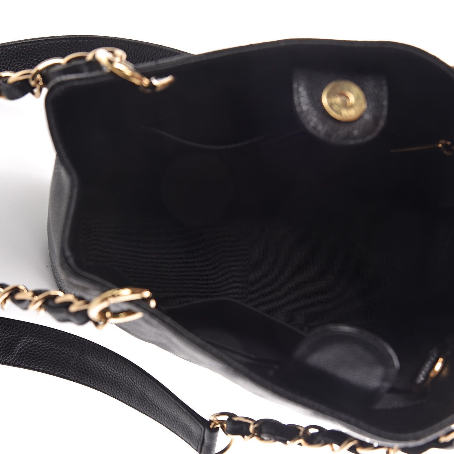 Chanel Caviar Quilted Petit Shopping Tote PST Black 5 of 10