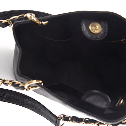 Chanel Caviar Quilted Petit Shopping Tote PST Black 5 of 10