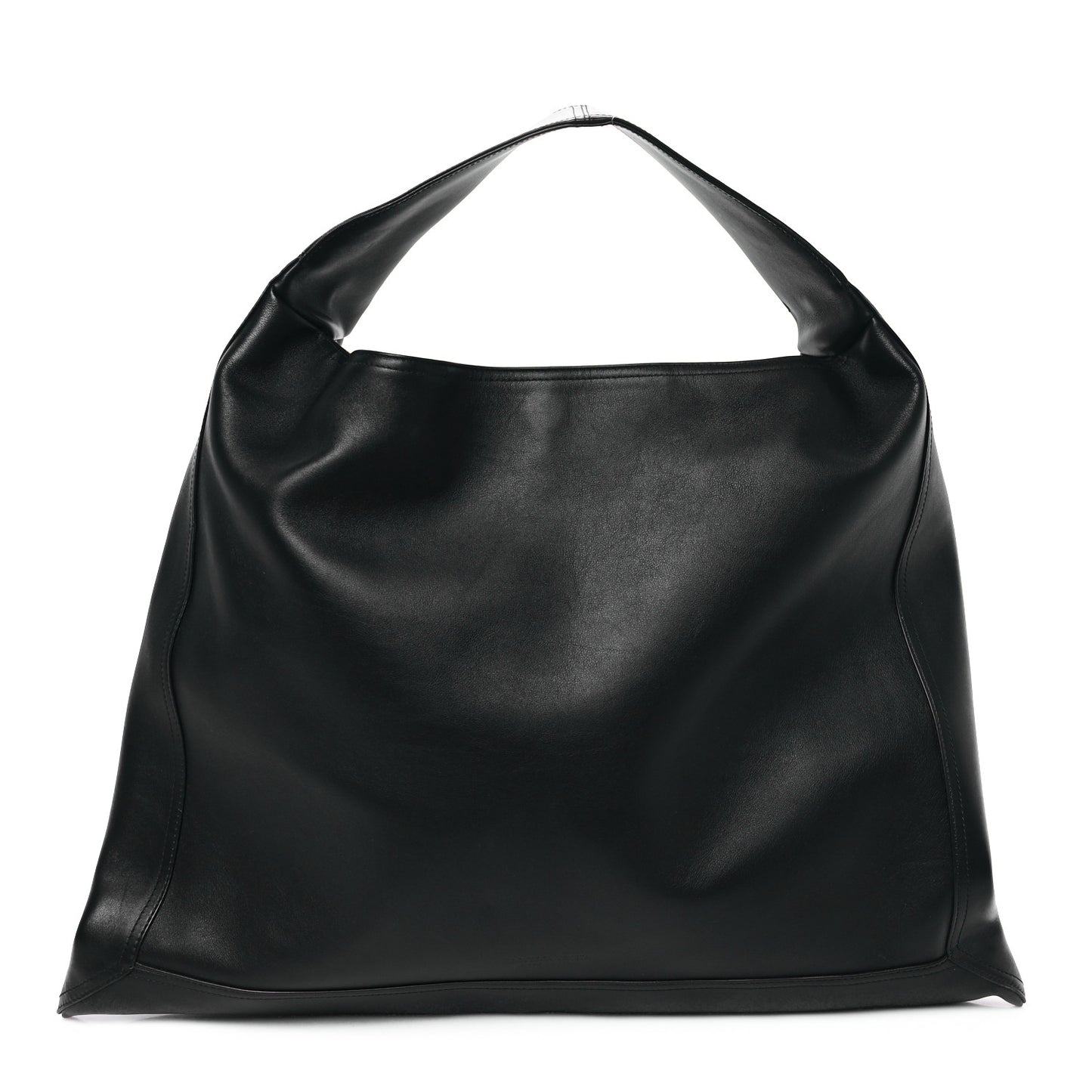 Silky Calfskin Large Hop Black