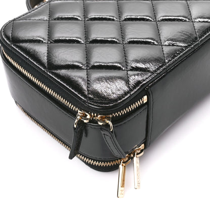 Chanel Shiny Lambskin Quilted CC Vanity Case Black 10 of 12