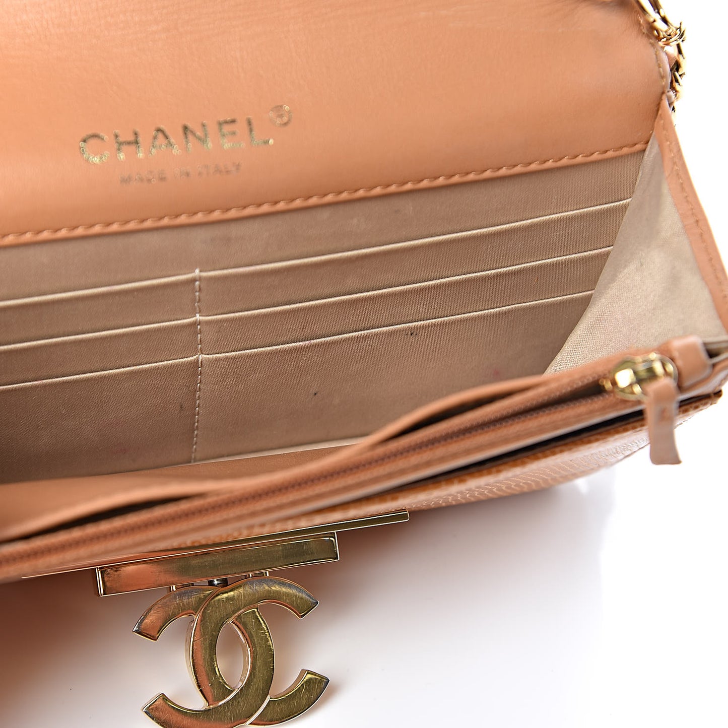 Lizard Golden Class Wallet on Chain WOC Orange