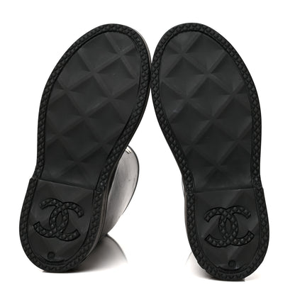 Chanel Caoutchouk CC High Boots 37 Black 6 of 11