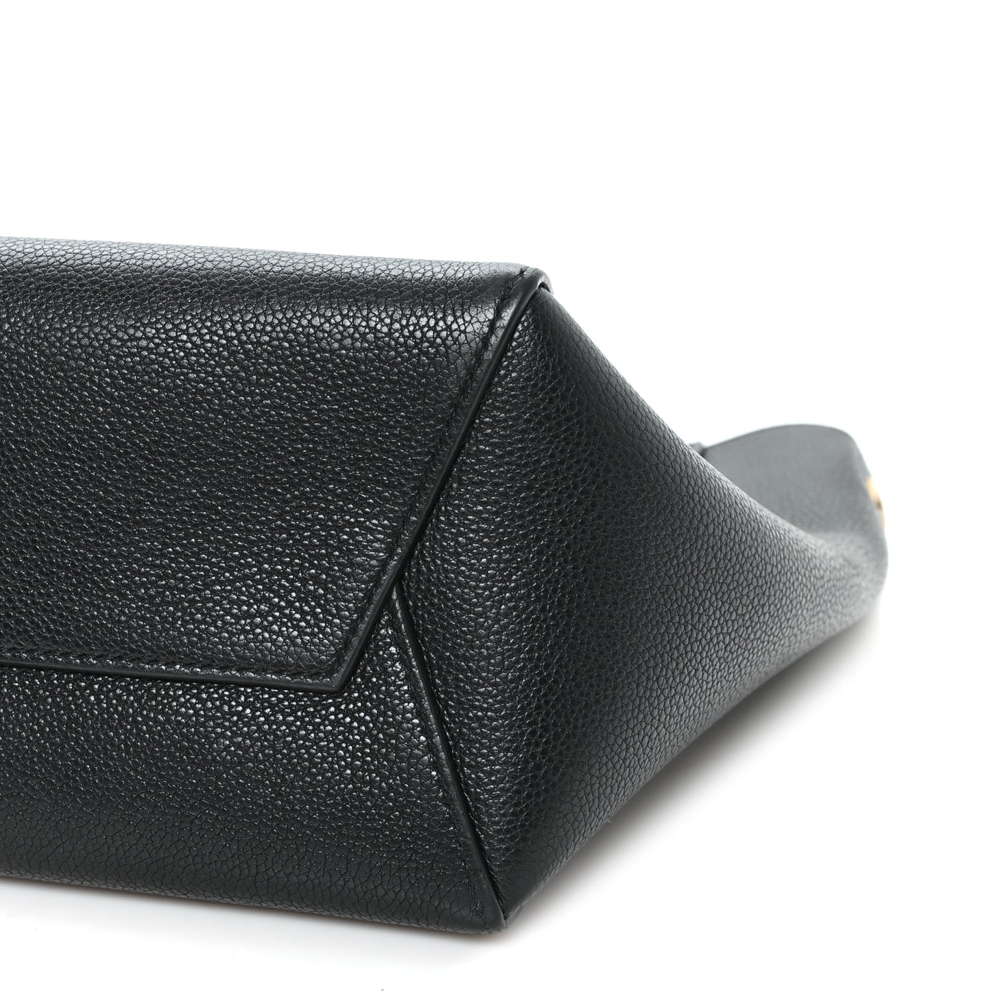 Soft Grained Calfskin Small Sangle Bucket Bag Black