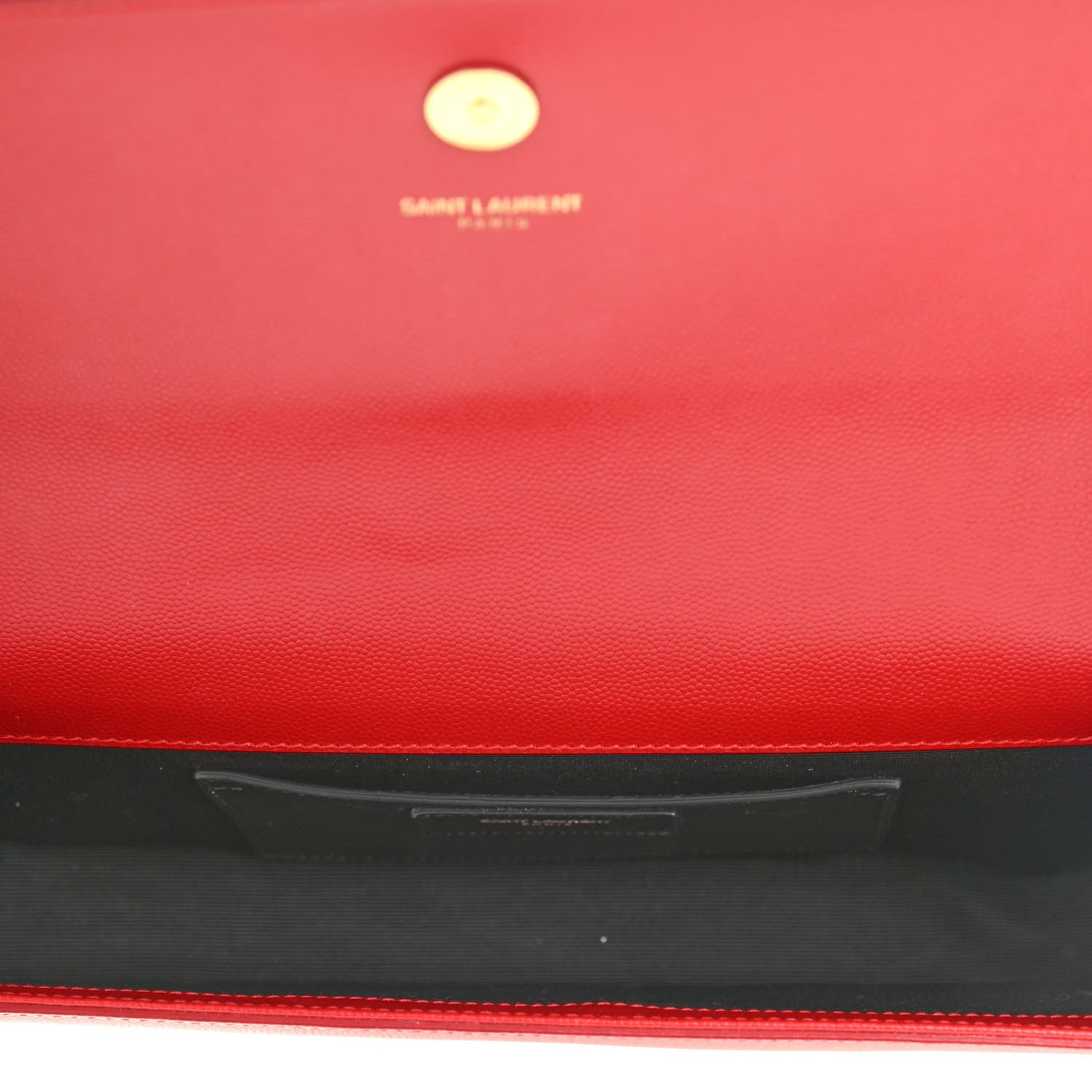 Saint Laurent Calfskin Classic Monogram Cassandre Clutch Rouge Orient 5 of 12