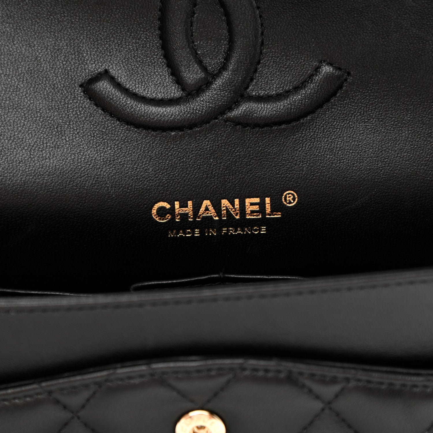 Chanel Lambskin Quilted Medium Double Flap Black 6 of 8