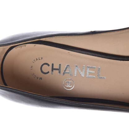 Chanel Lambskin CC Cap Toe Platform Chain Pumps 35.5 Black 9 of 13