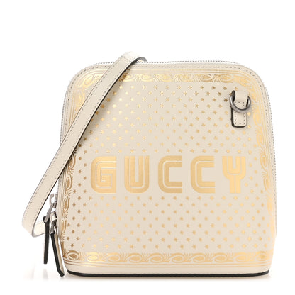 Gucci X SEGA Calfskin GUCCY Stars Mini Dome Shoulder Bag Mystic White Gold 1 of 10