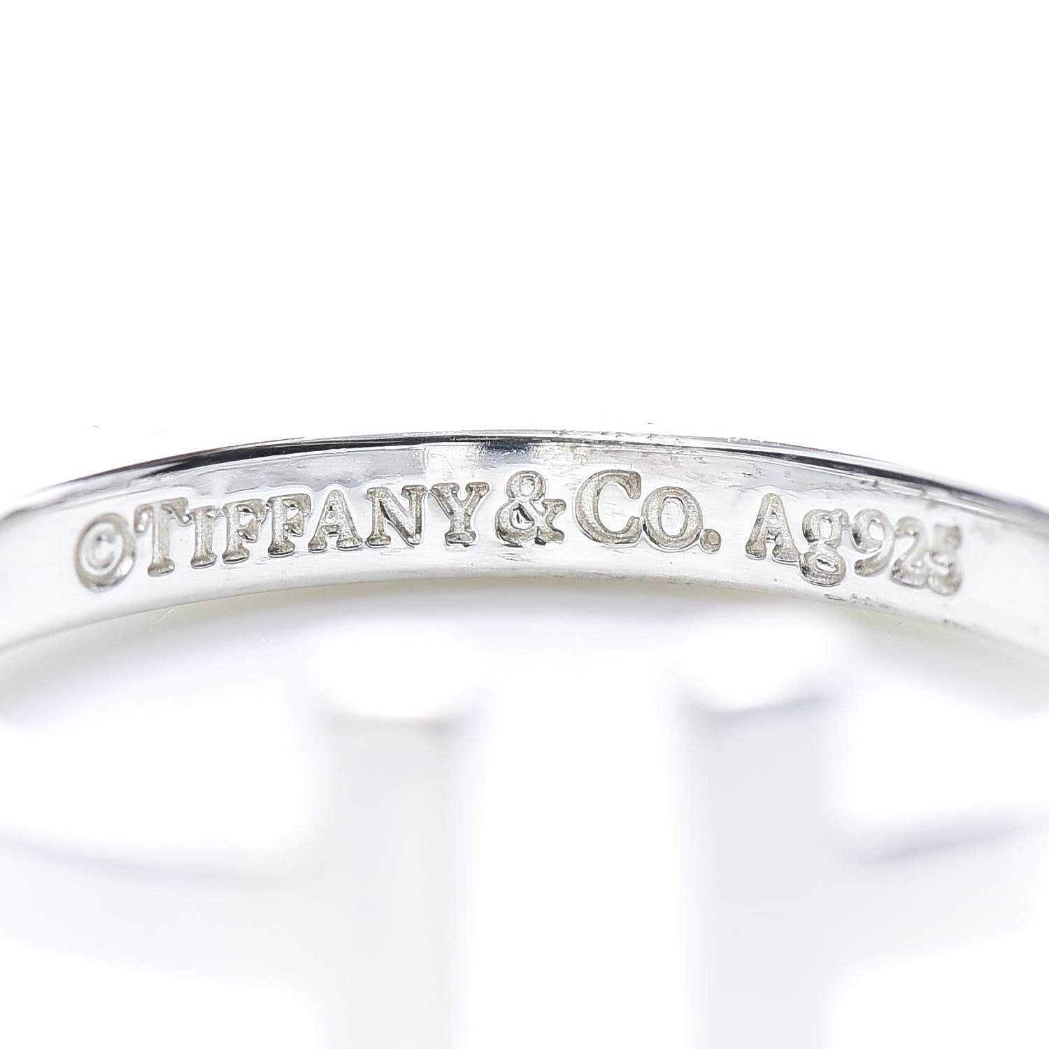 Tiffany Sterling Silver T Square Ring 60 9 4 of 4