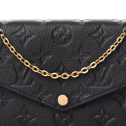 Louis Vuitton Empreinte Pochette Felicie Chain Wallet Black 12 of 13