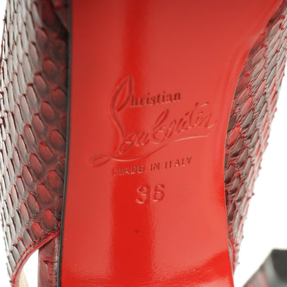 Christian Louboutin Python Horatio 120 Pumps 36 Red 5 of 7