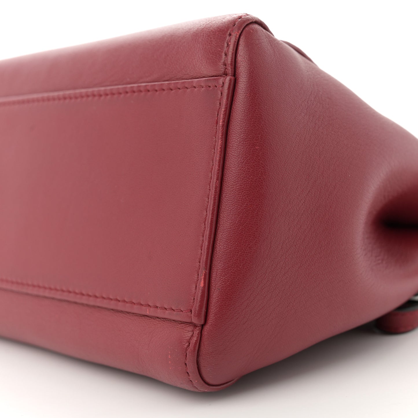 Nappa Elaphe Monster Eyes Mini Peekaboo Iconic Satchel Ruby Bois de Rose Natural