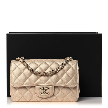 Chanel Metallic Lambskin Quilted Mini Rectangular Flap Gold 11 of 11