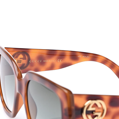 Gucci Acetate Square Frame Sunglasses GG0141S Tortoise 5 of 9