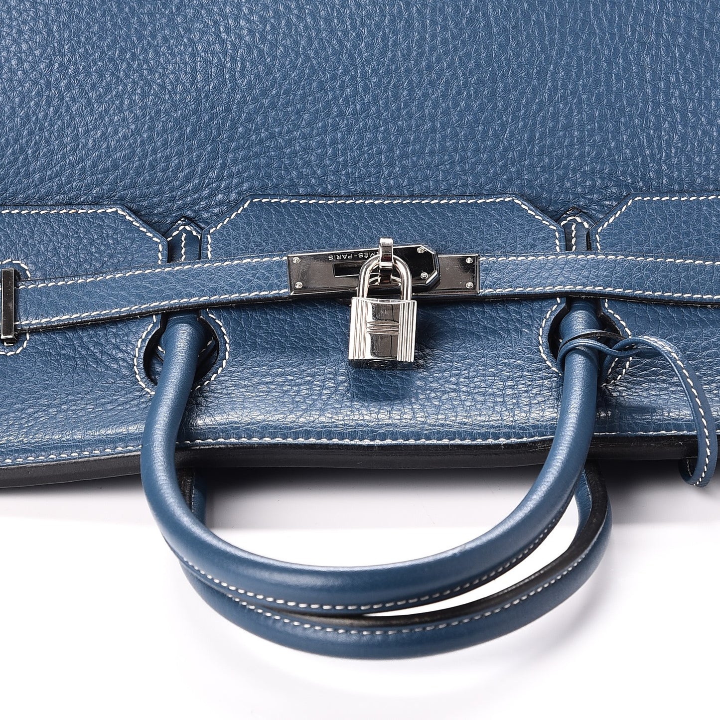 Taurillon Clemence Birkin 40 Bleu Thalassa